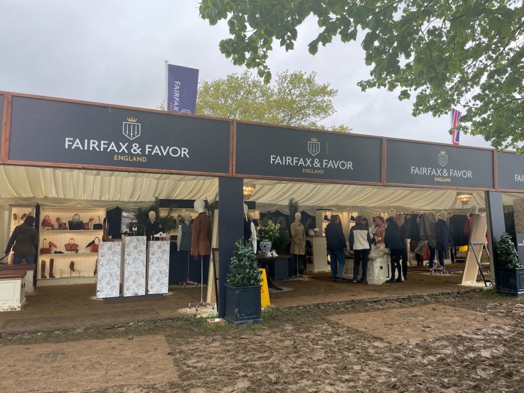 Fairfax & Favour's pop-up shop at Badminton Horse Trials required WiFi that was provided by Wireless Solutions.